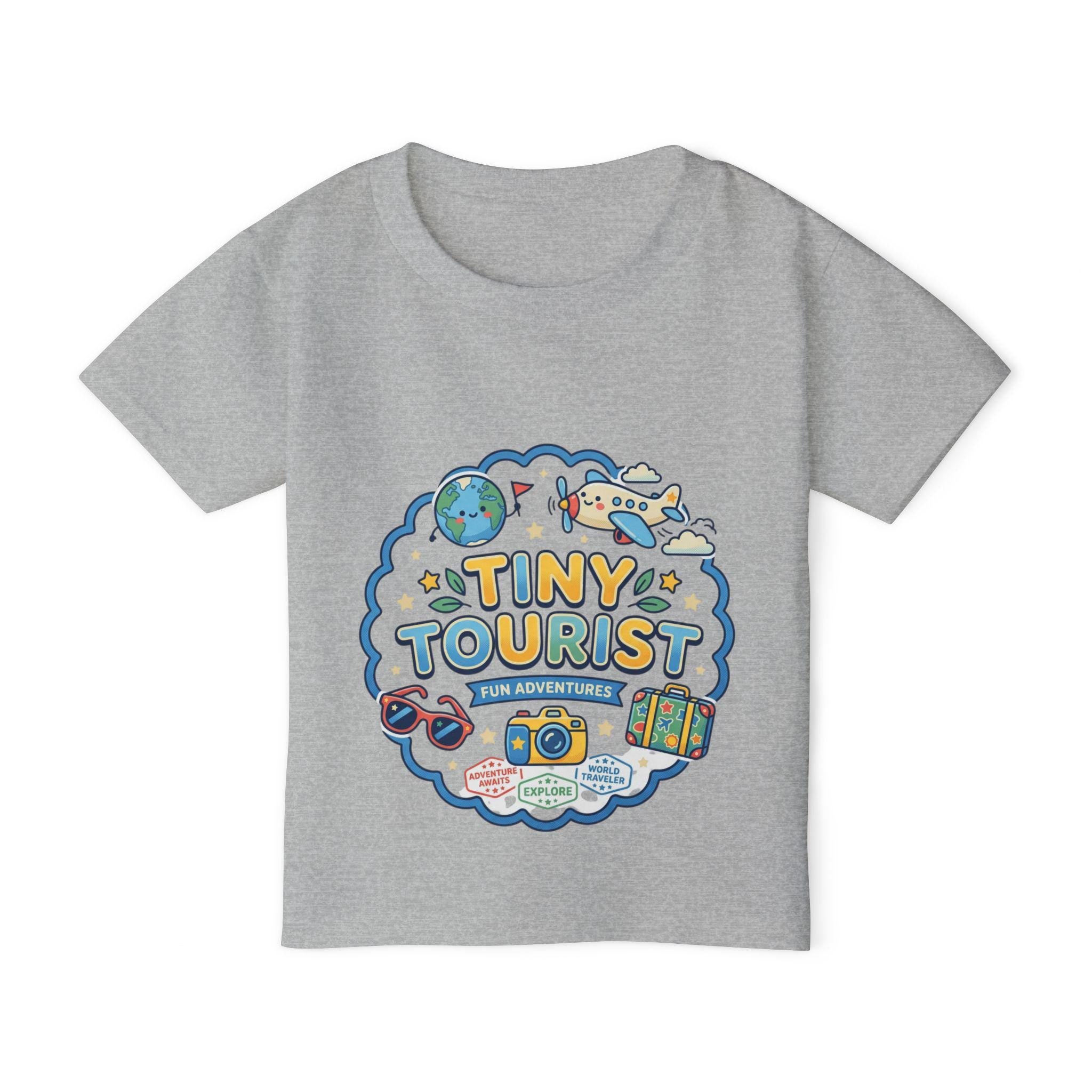 Tiny Tourist Toddler T-Shirt | Kids Travel Shirt, Camera Passport Design