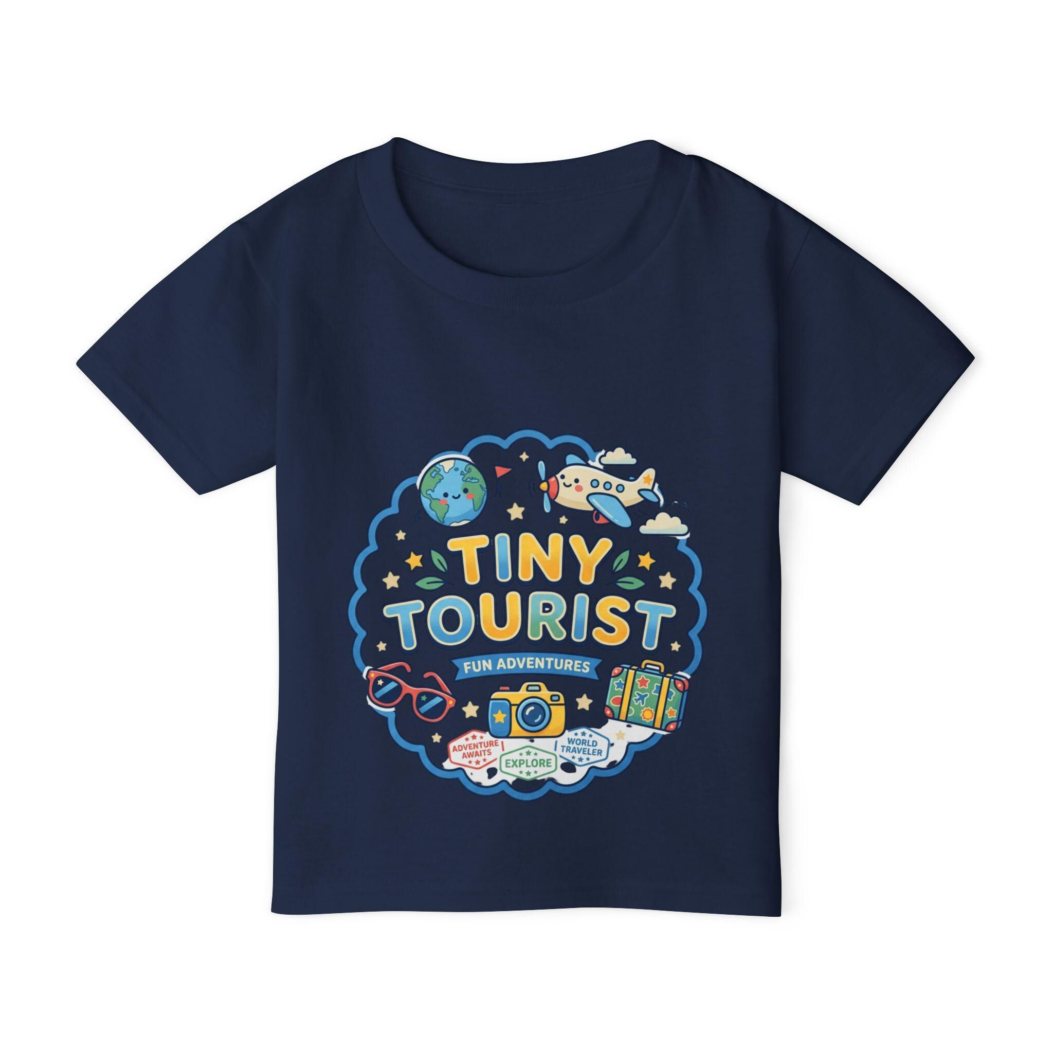 Tiny Tourist Toddler T-Shirt | Kids Travel Shirt, Camera Passport Design