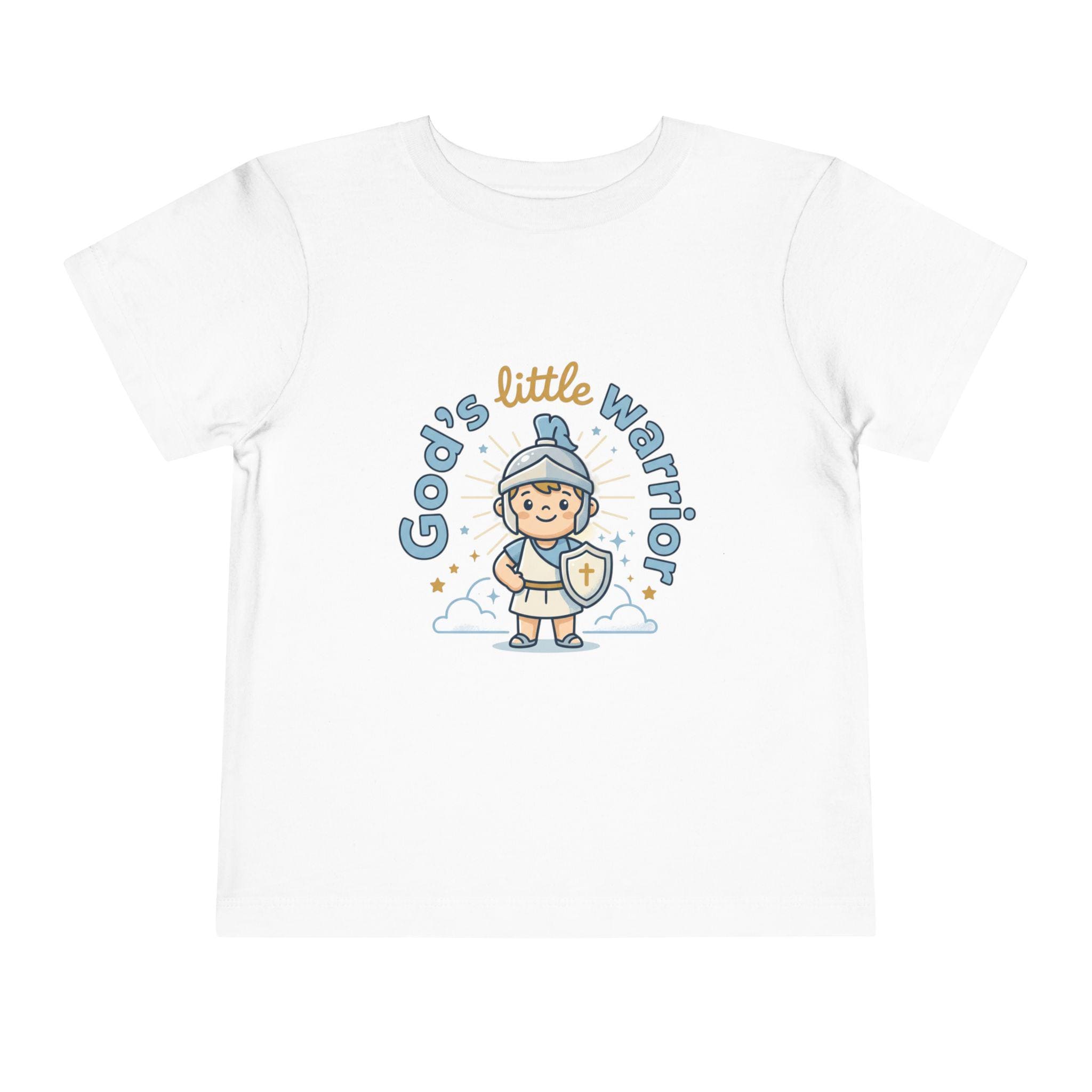 God's Little Warrior toddler tee | Christian knight graphic