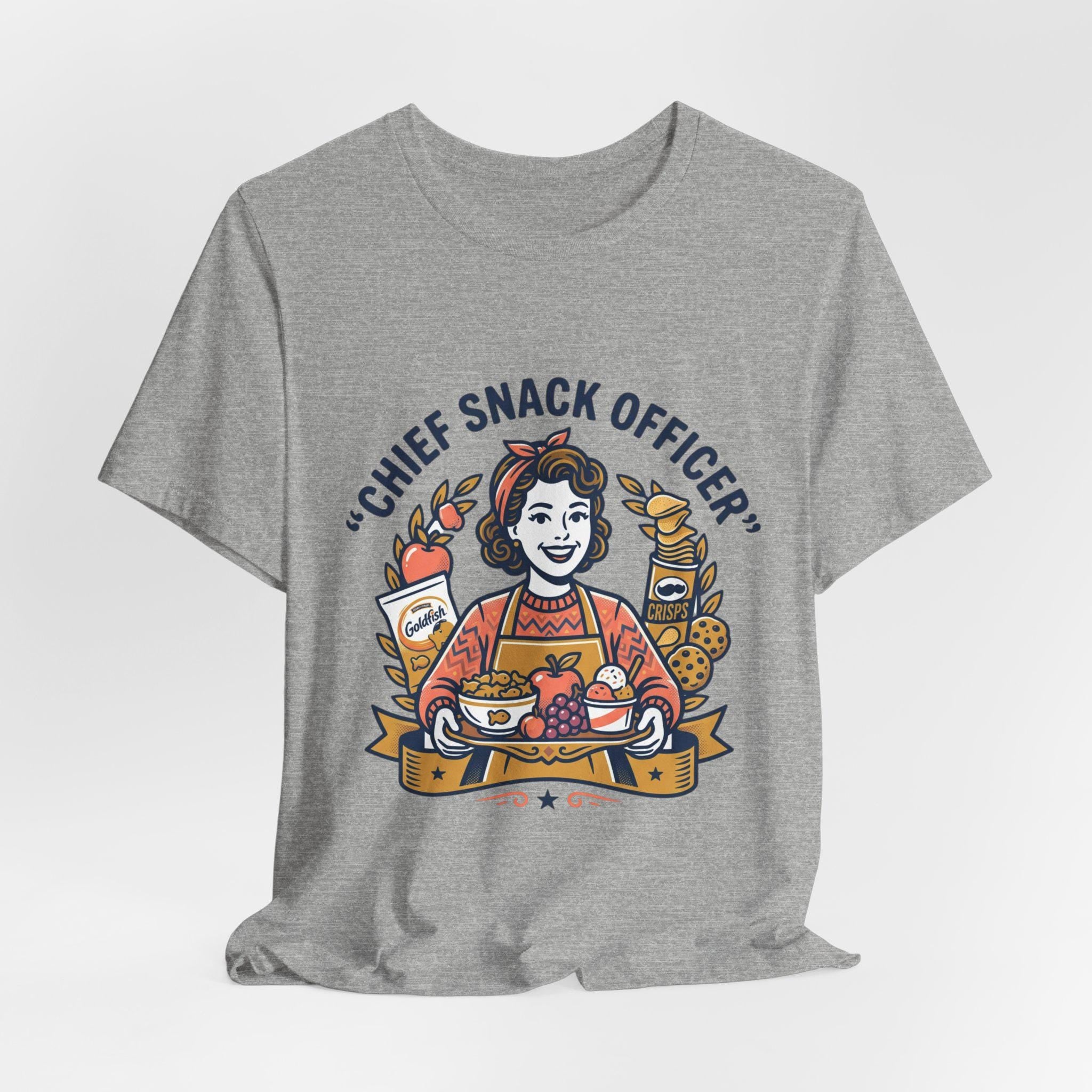 Chief Snack Officer T-Shirt | Retro Food Lover Tee, Snack Illustration