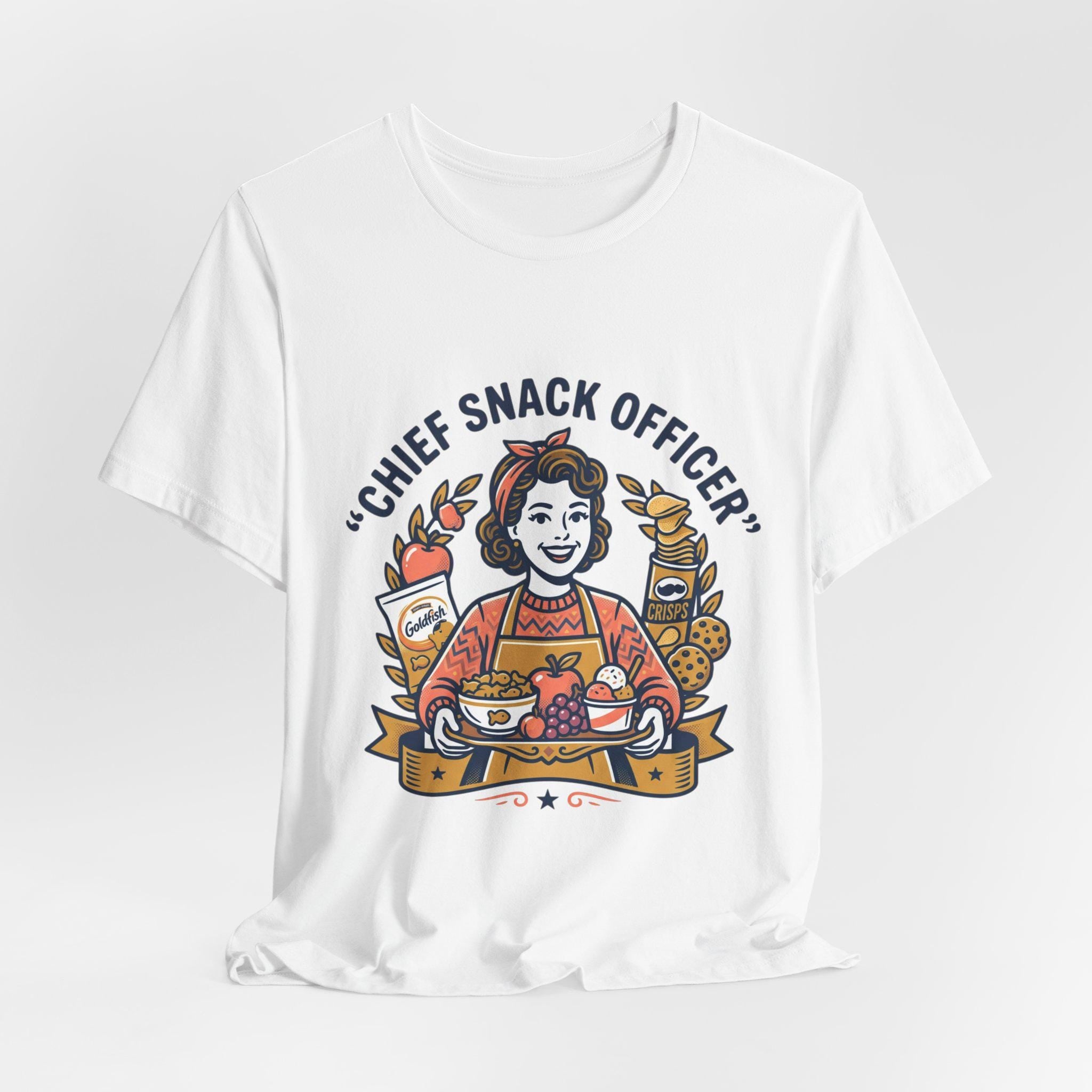 Chief Snack Officer T-Shirt | Retro Food Lover Tee, Snack Illustration