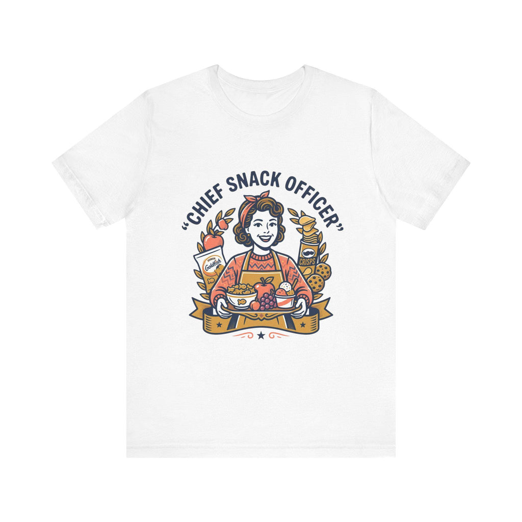 Chief Snack Officer T-Shirt | Retro Snack Illustration, Cute Food Lover Tee