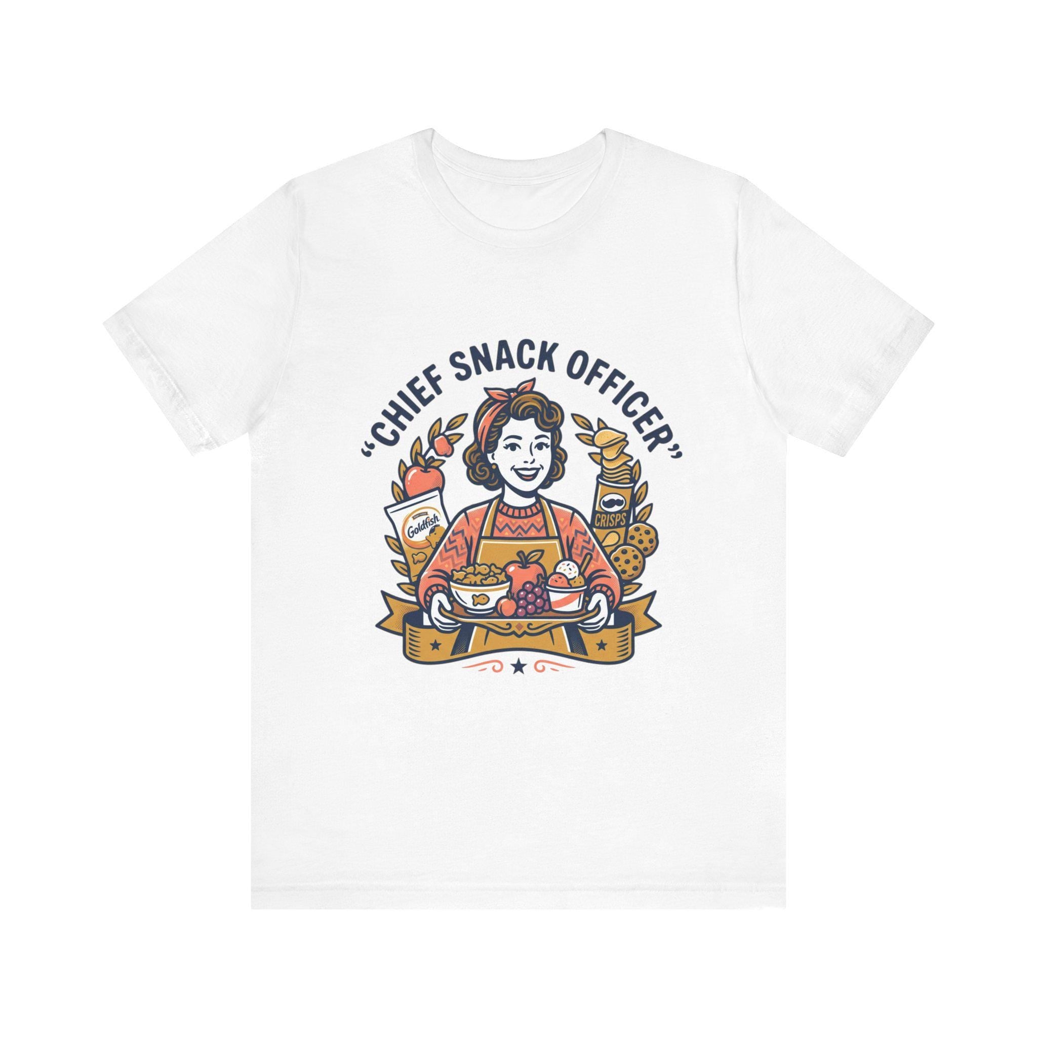 Chief Snack Officer T-Shirt | Retro Snack Illustration, Cute Food Lover Tee
