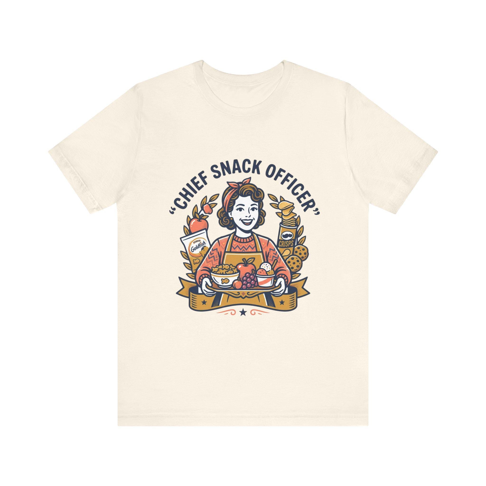 Chief Snack Officer T-Shirt | Retro Food Lover Tee, Snack Illustration