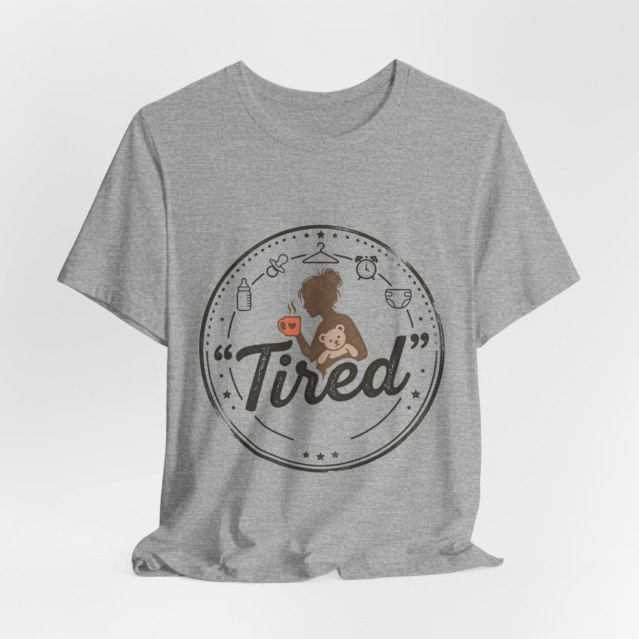 Tired Mom Graphic Tee | Mama Life, Coffee, Baby Bottle