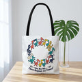 Do Re Mi Circle of Colorful Notes Tote Bag | Music Teacher Humor