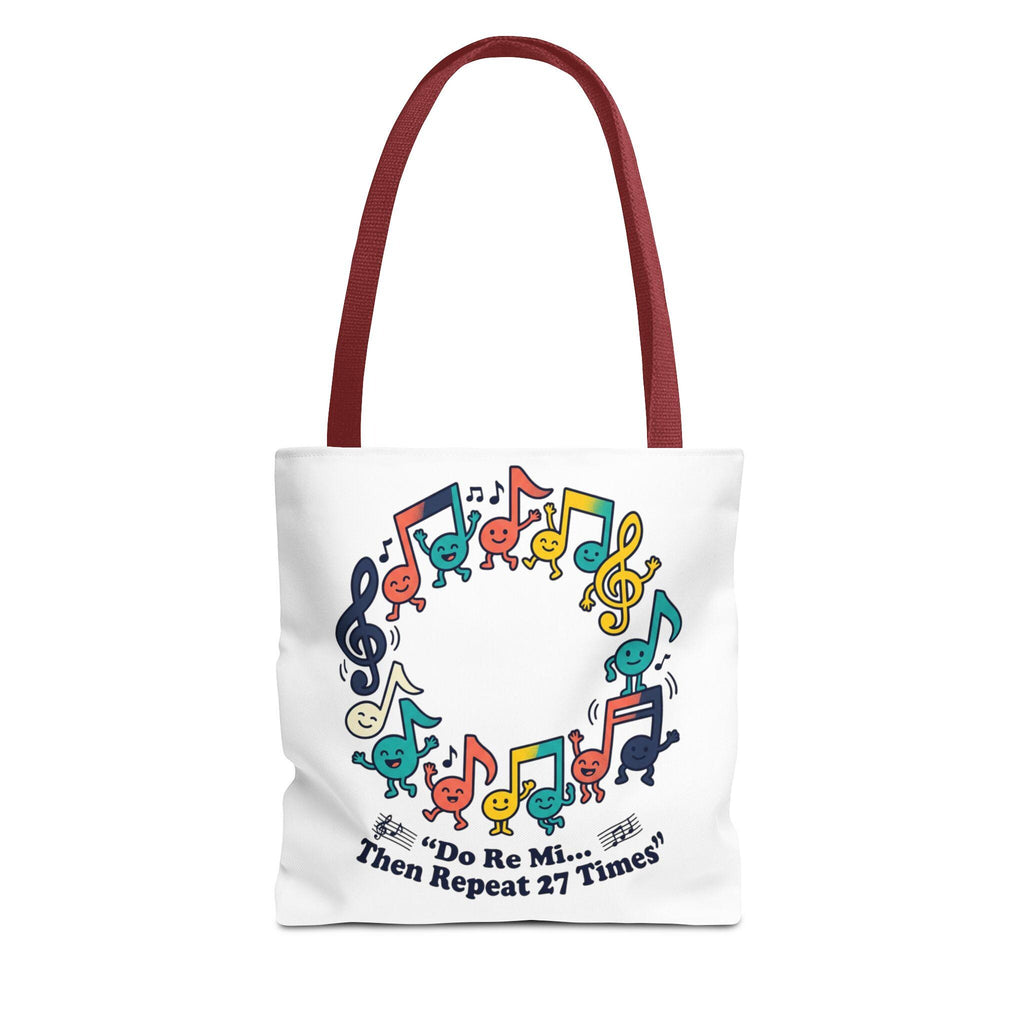 Do Re Mi Circle of Colorful Notes Tote Bag | Music Teacher Humor