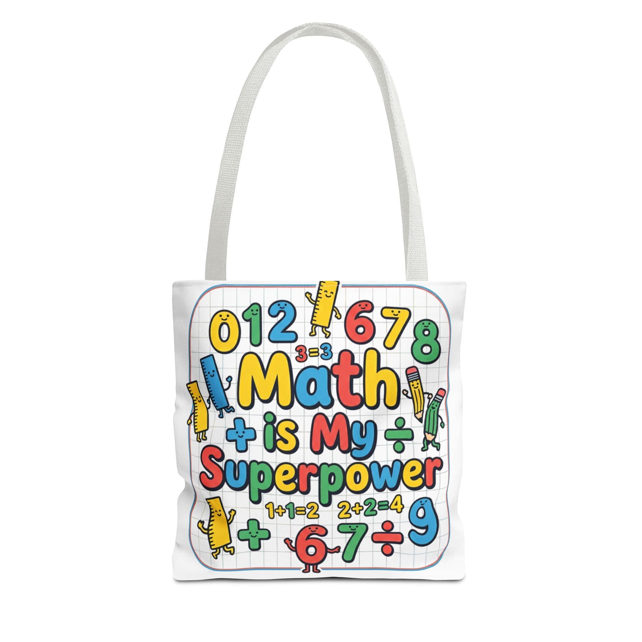 Math Superpower Tote Bag | Teacher School Math Design