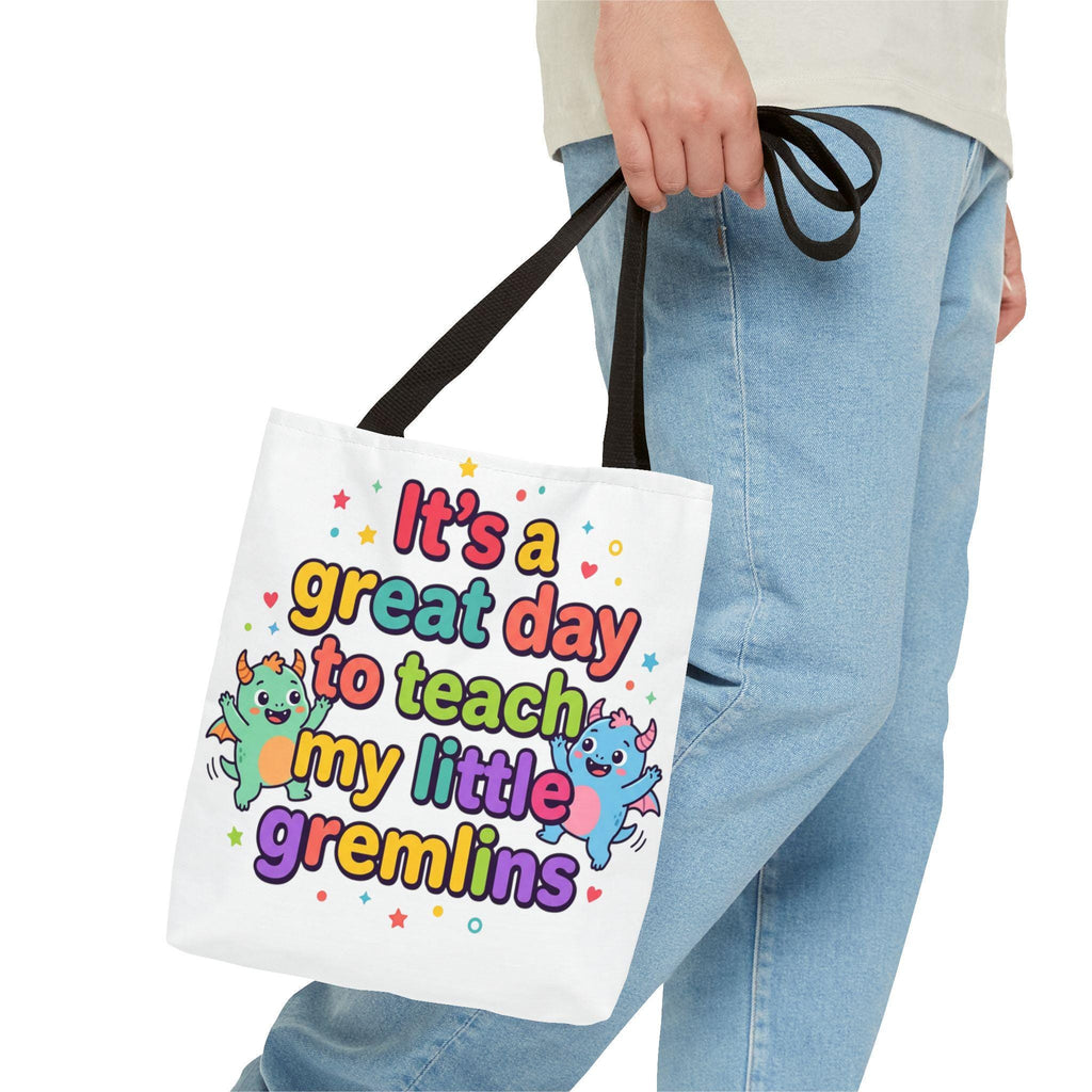 Teacher Tote Bag | "Teach My Little Gremlins" Classroom Design, Polyester Bag