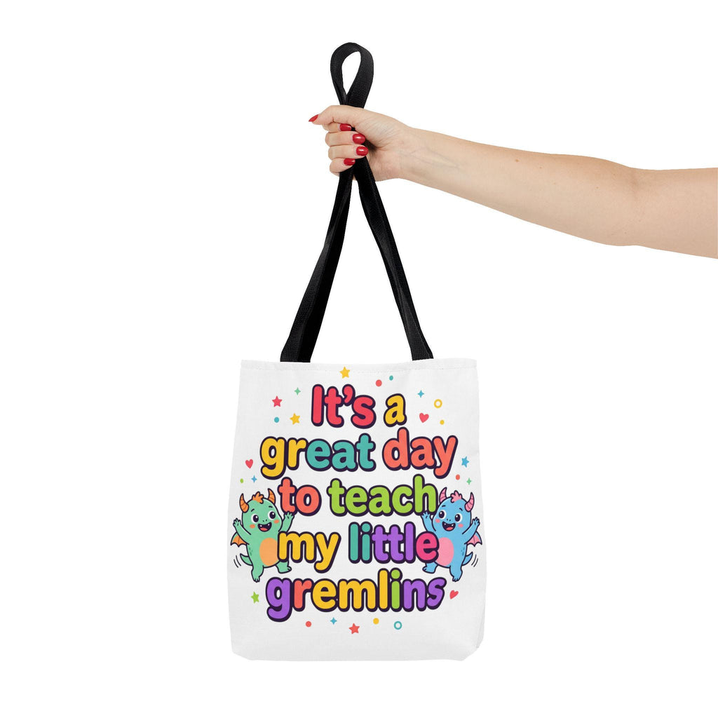 Teacher Tote Bag | "Teach My Little Gremlins" Classroom Design, Polyester Bag