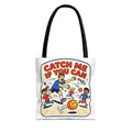 Catch Me If You Can Tote Bag | Retro Bowling Cartoon Design