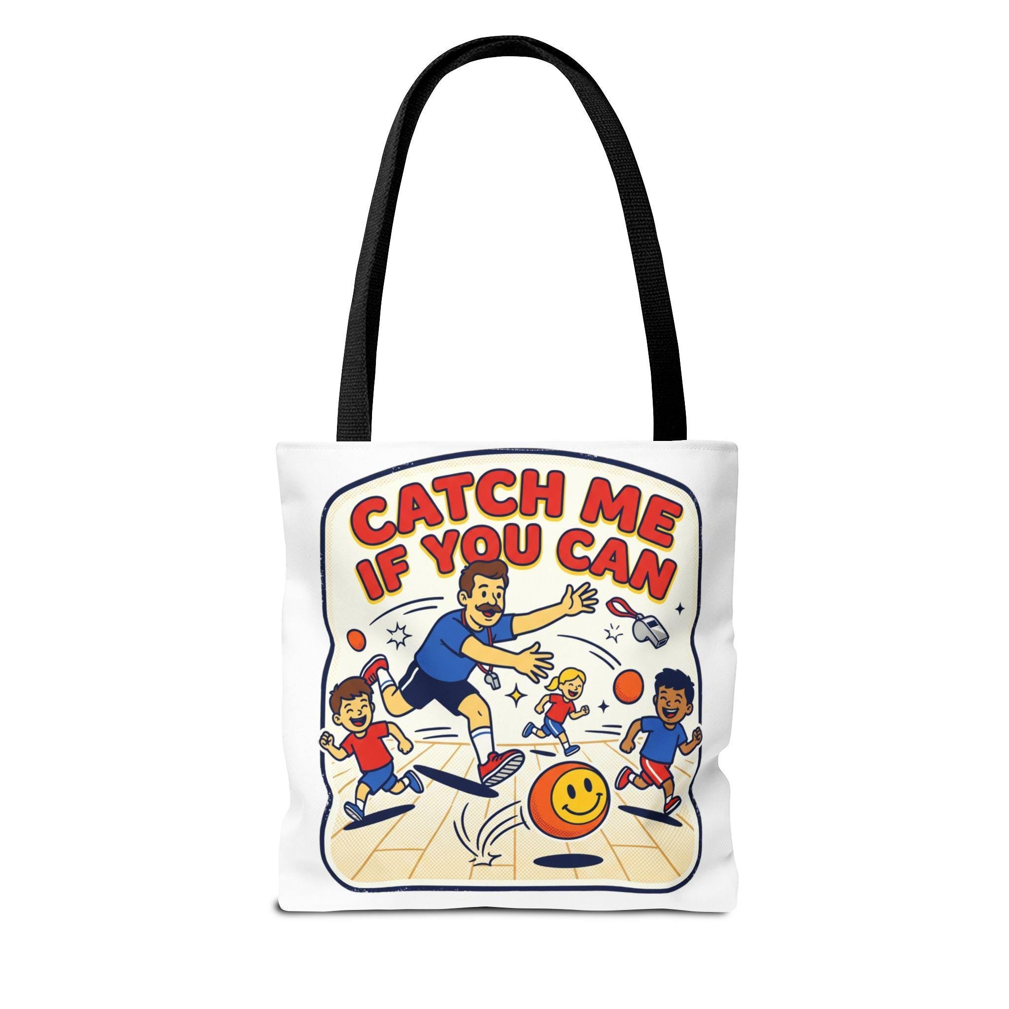 Catch Me If You Can Tote Bag | Retro Bowling Cartoon Design