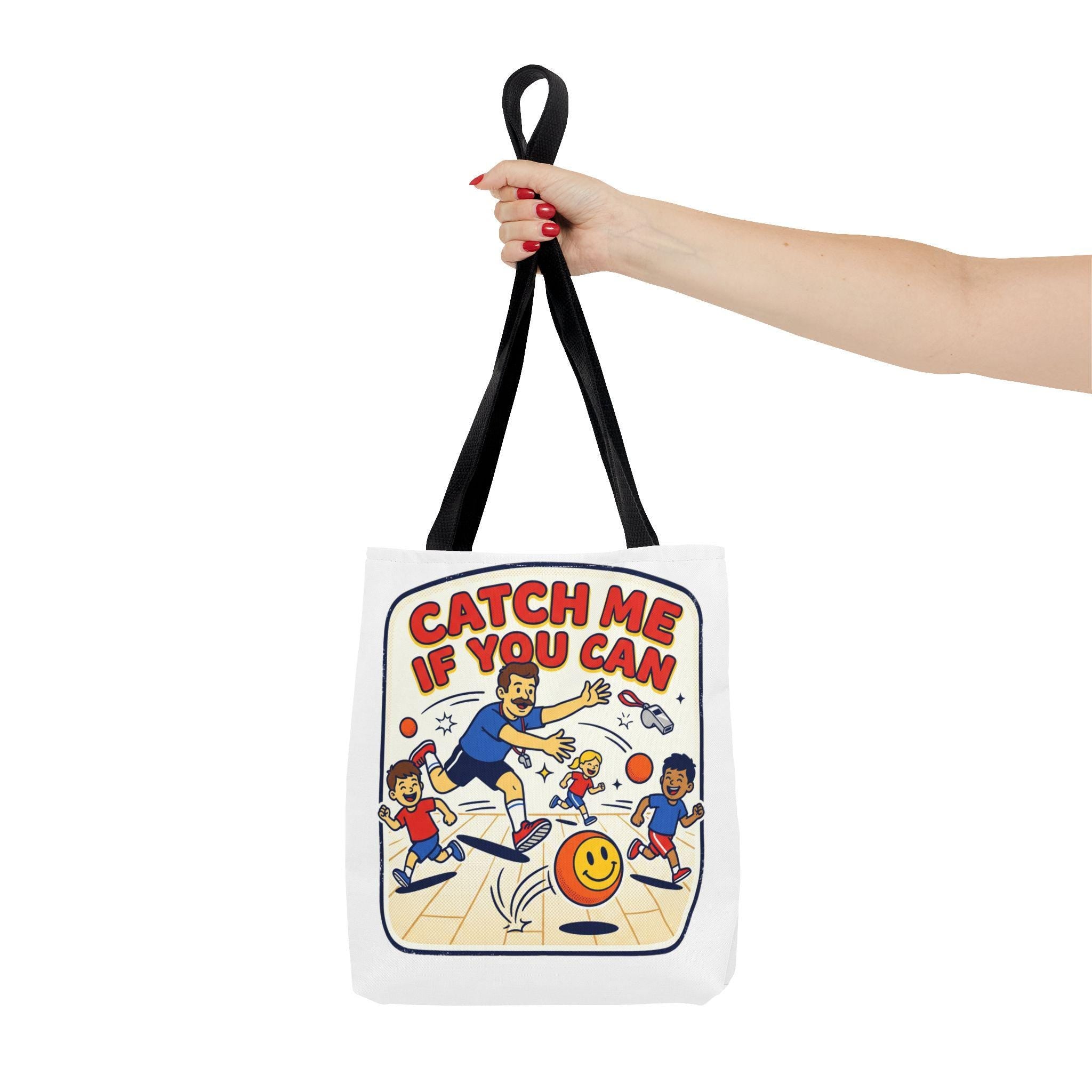Catch Me If You Can Tote Bag | Retro Bowling Cartoon Design