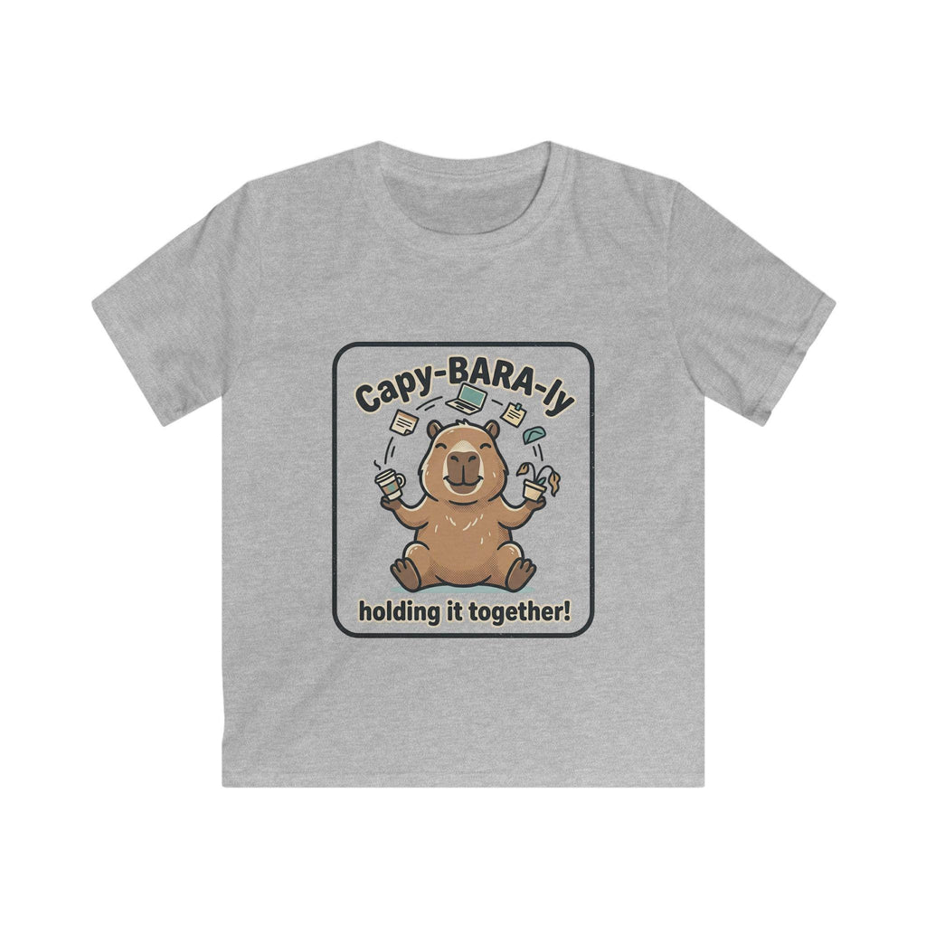 Capybara Juggling Kids Tee | "Capy-BARA-ly Holding It Together!" Shirt