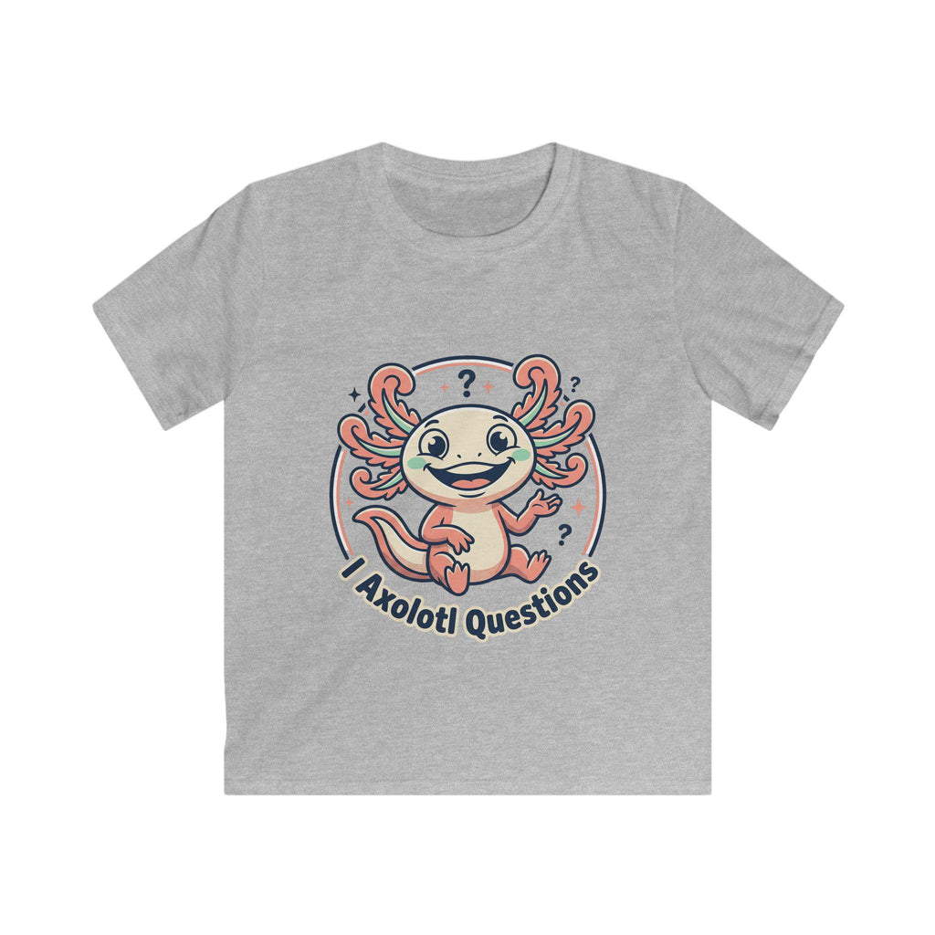 Kids Axolotl Questions Tee | Cheerful Illustration Children's Shirt