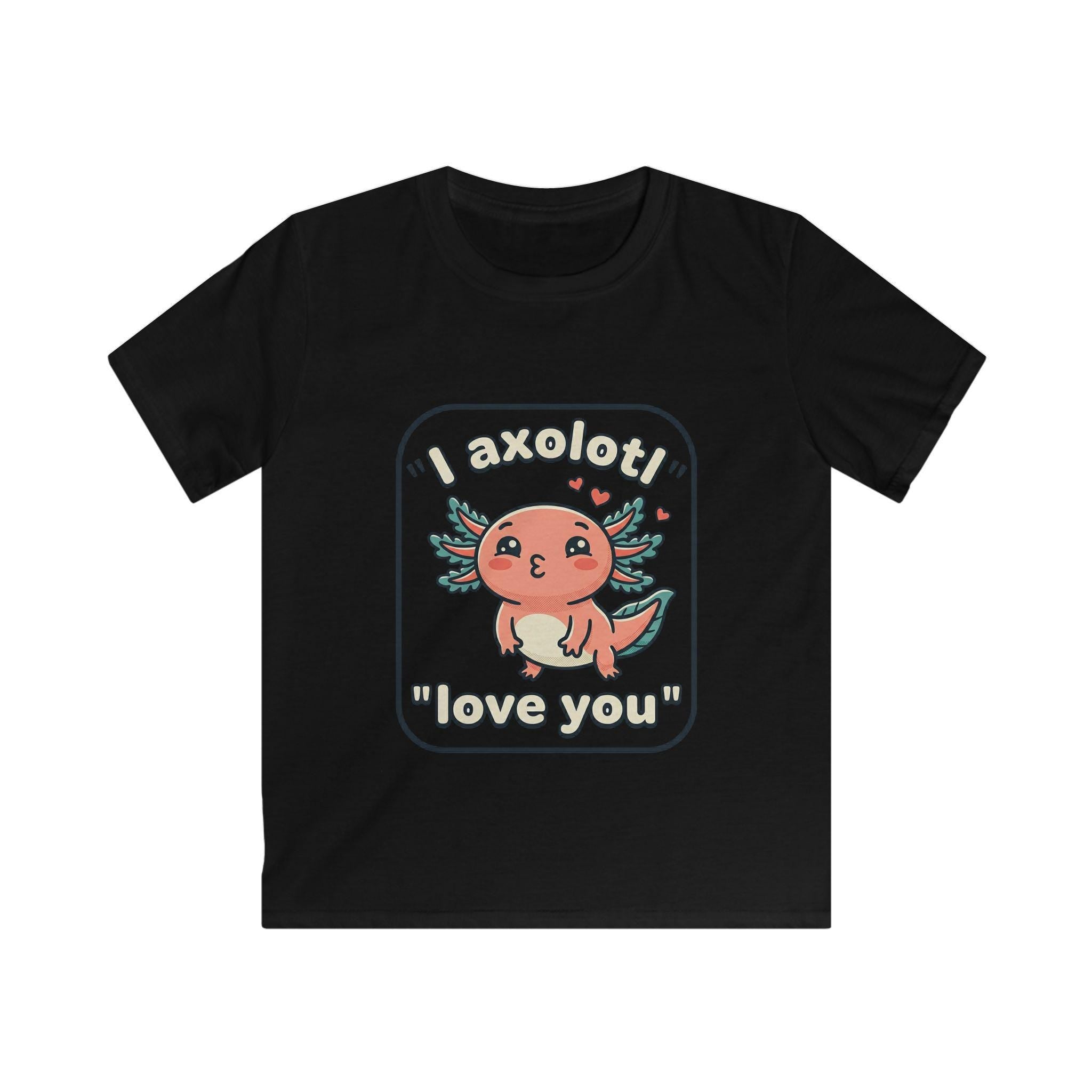 Kids Axolotl Tee | Pink Illustration, Valentine Shirt