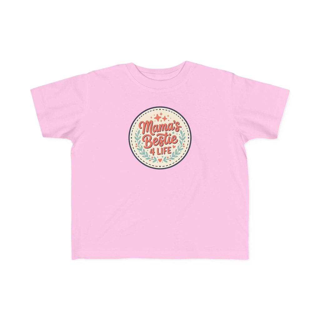 Mama's Bestie & Life toddler tee | retro badge design