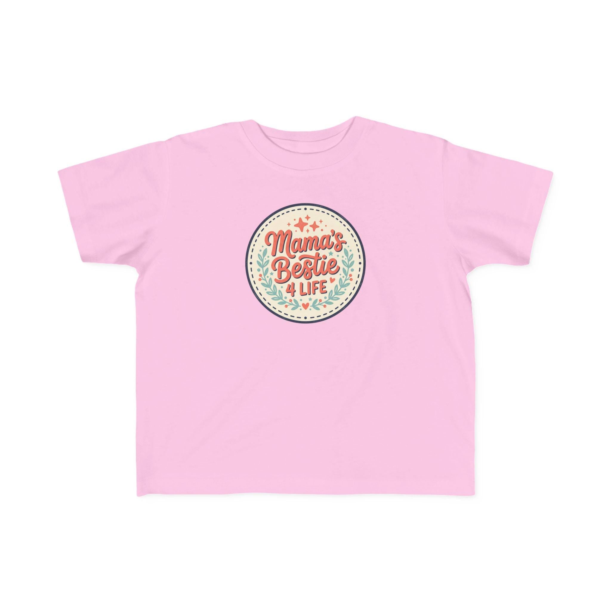 Mama's Bestie & Life toddler tee | retro badge design
