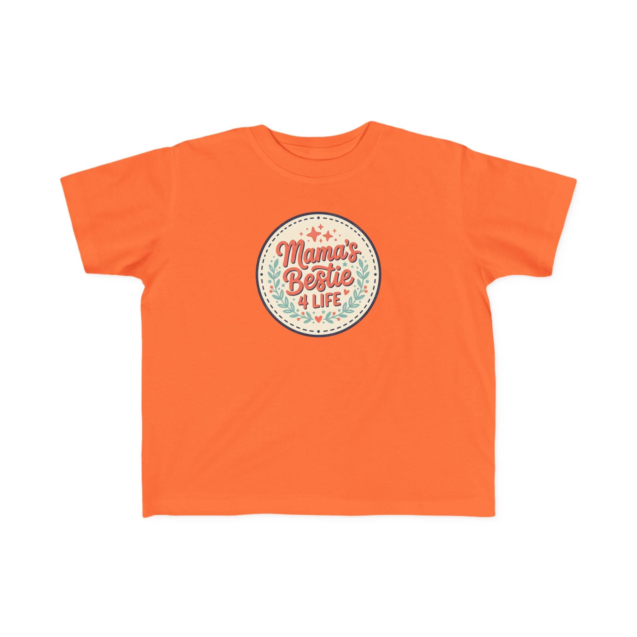 Mama's Bestie & Life toddler tee | retro badge design