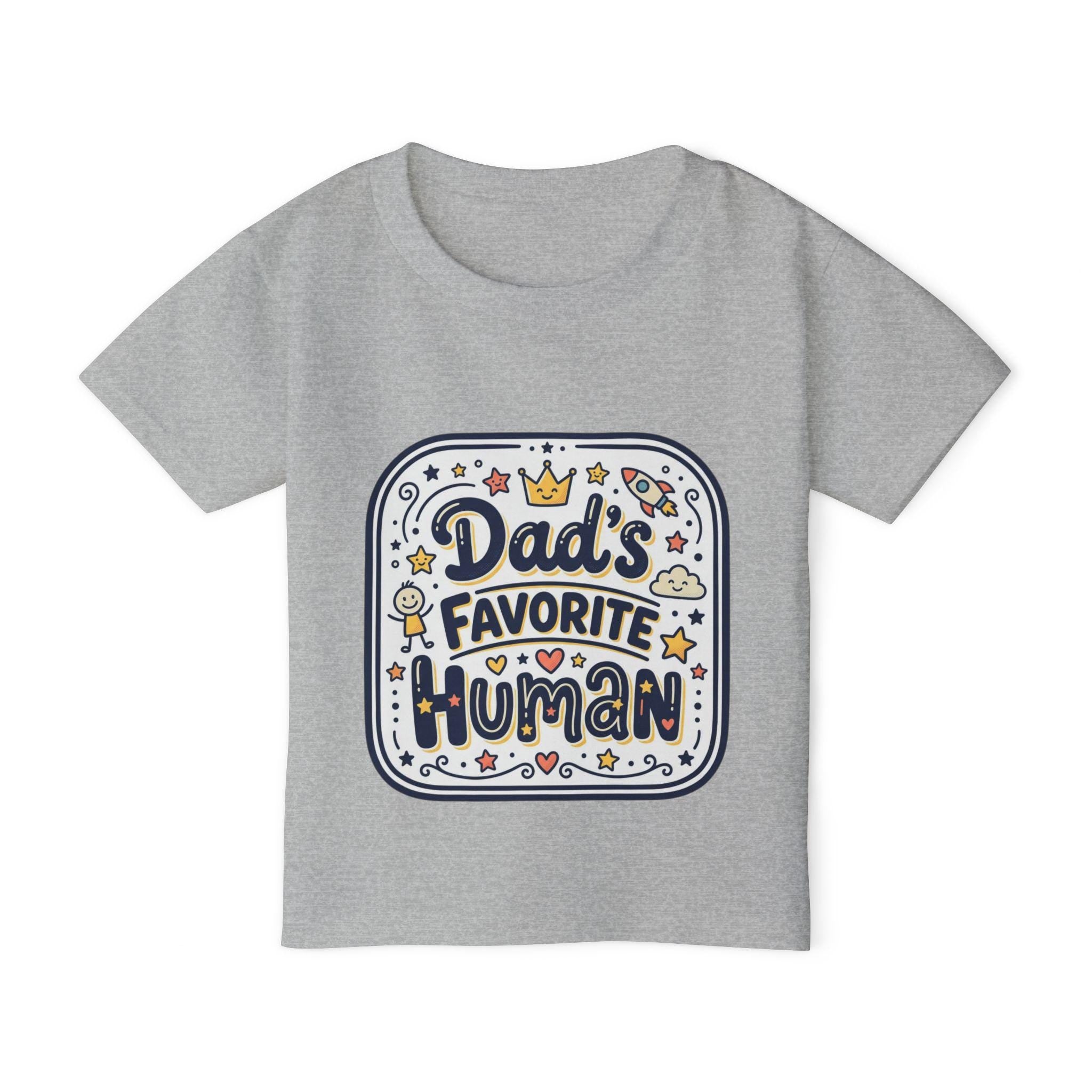 Dad's Favorite Human Toddler T-shirt | Cute Handlettered Kids Tee