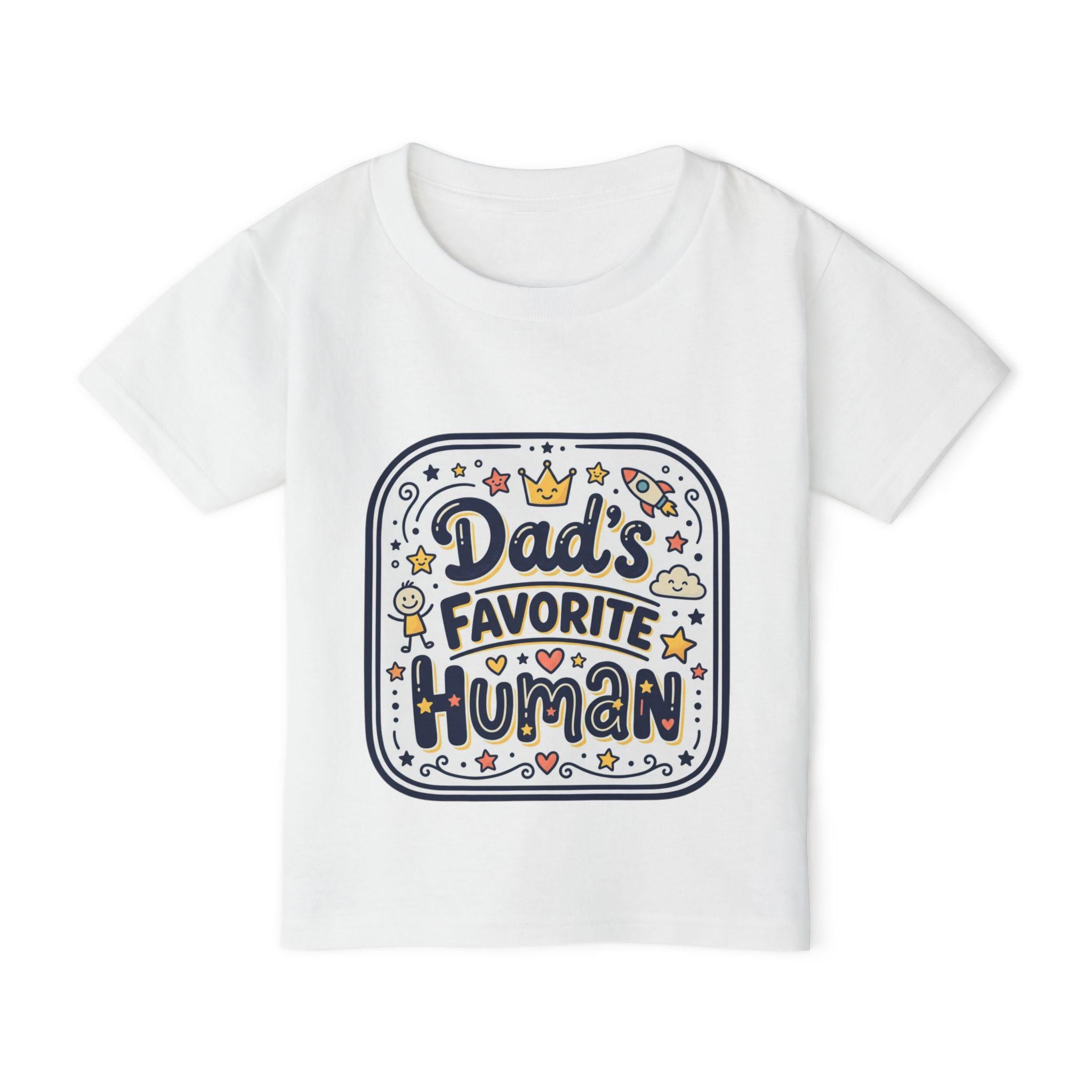 Dad's Favorite Human Toddler T-shirt | Cute Handlettered Kids Tee