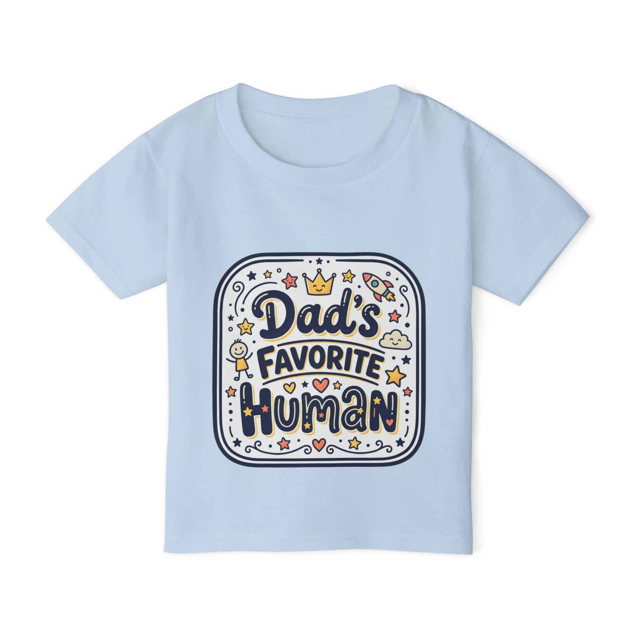 Dad's Favorite Human Toddler T-shirt | Cute Handlettered Kids Tee
