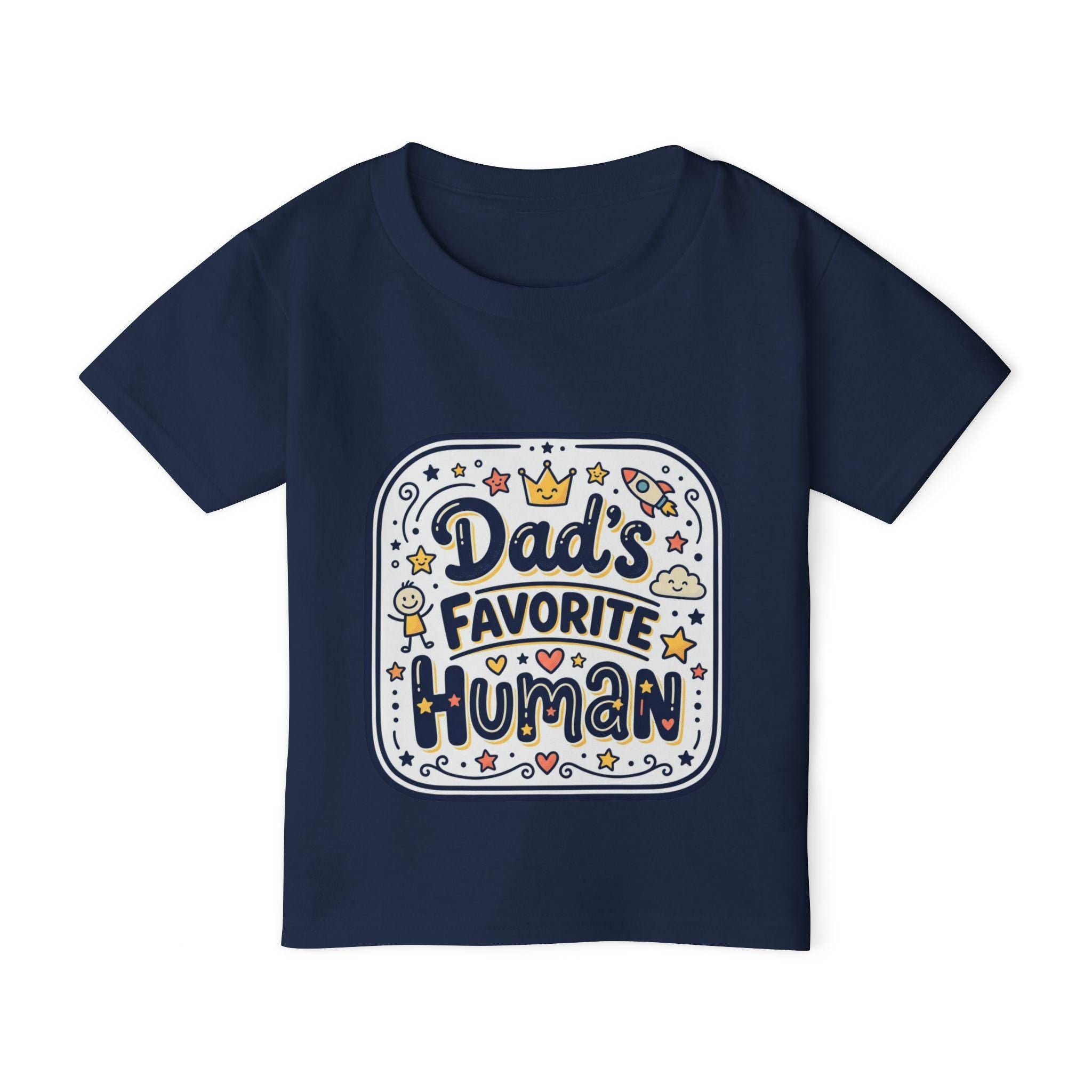 Dad's Favorite Human Toddler T-shirt | Cute Handlettered Kids Tee