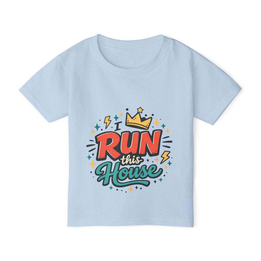 Run This House Toddler T-shirt | Crown Graphic, Bold Retro Script
