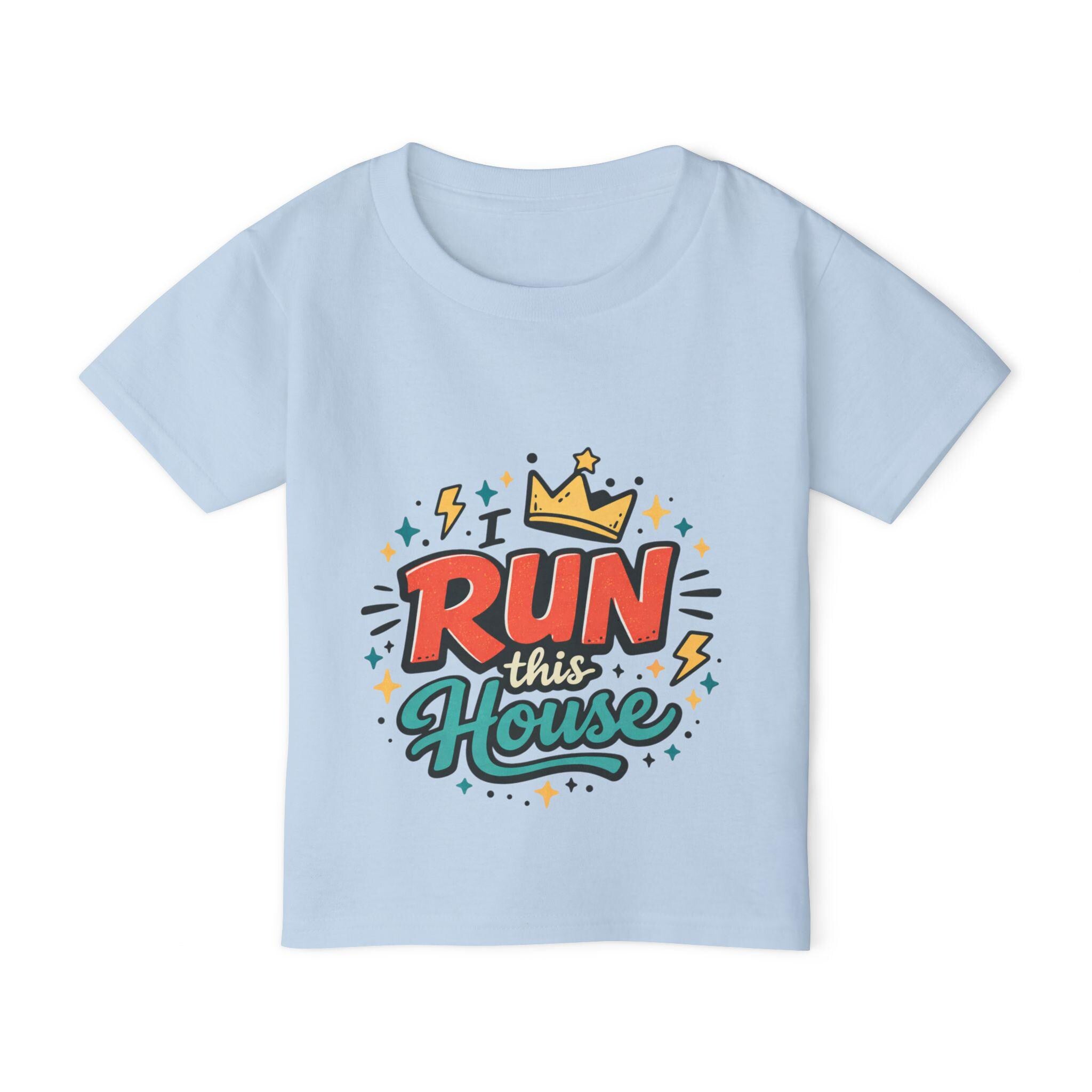 Run This House Toddler T-shirt | Crown Graphic, Bold Retro Script