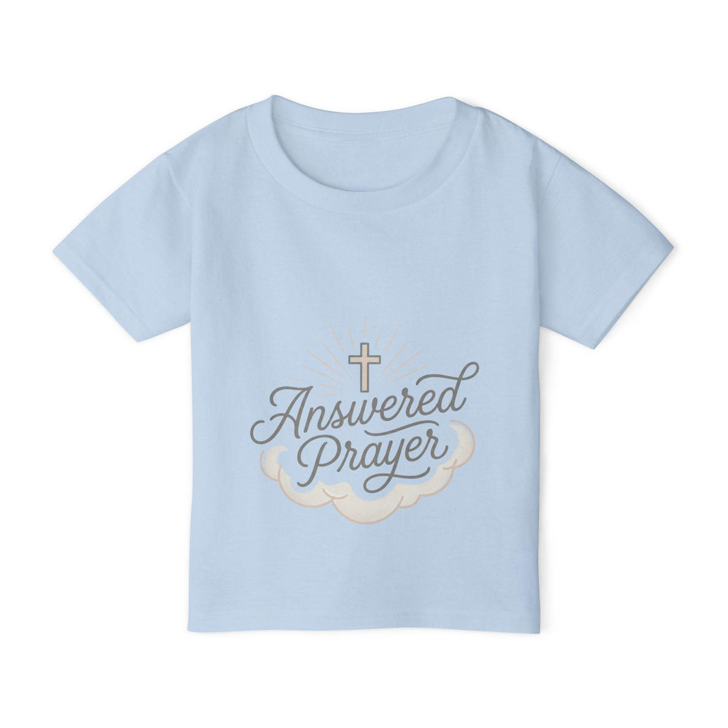 Answered Prayer Toddler T-shirt | Religious Cross Cloud Design