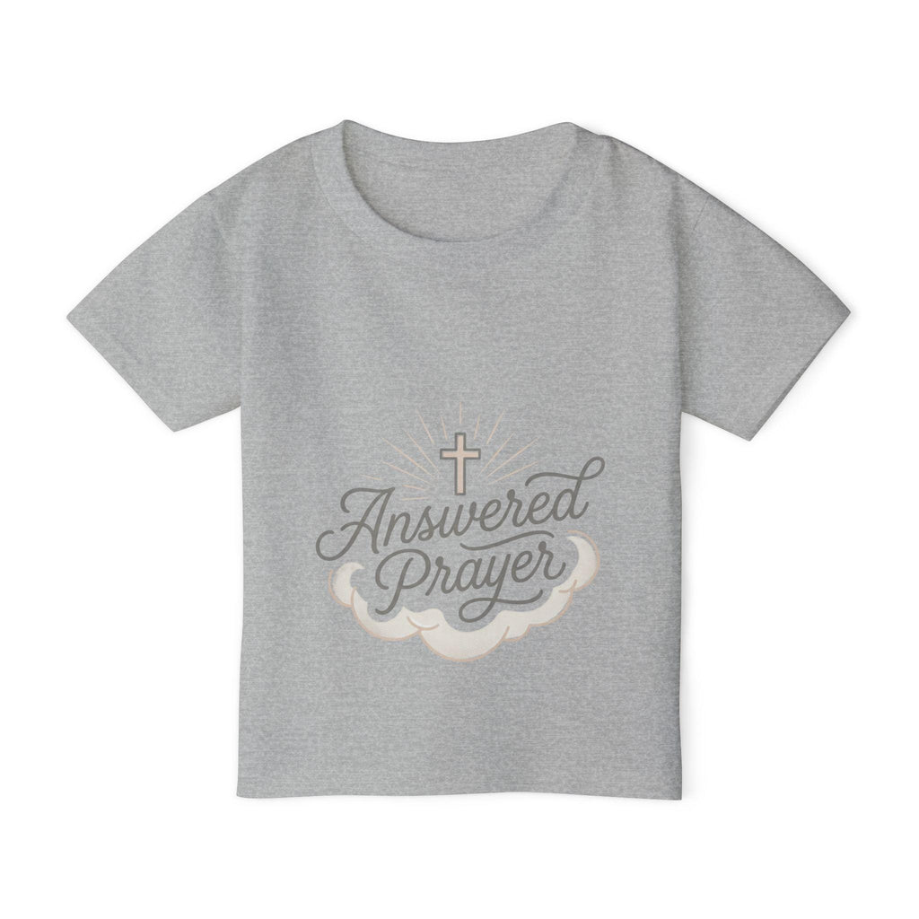 Answered Prayer Toddler T-shirt | Religious Cross Cloud Design