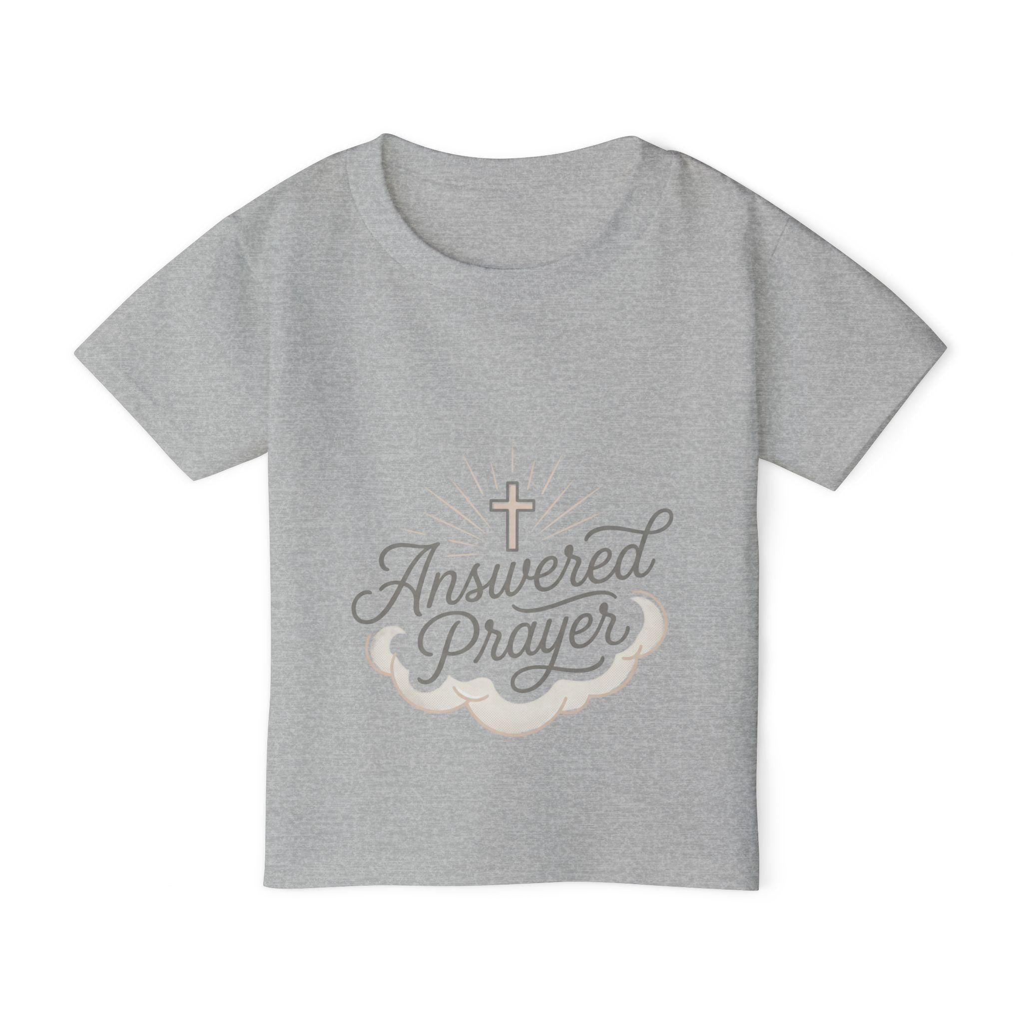 Answered Prayer Toddler T-shirt | Religious Cross Cloud Design