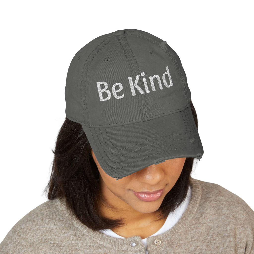Be Kind Embroidered Hat | Distressed Dad Cap
