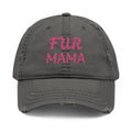 Fur Mama Dad Hat | Embroidered Distressed Cap