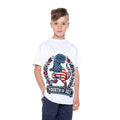Kids Patriotic T-Rex Fourth of July Jersey | Performance Fabric Shirt