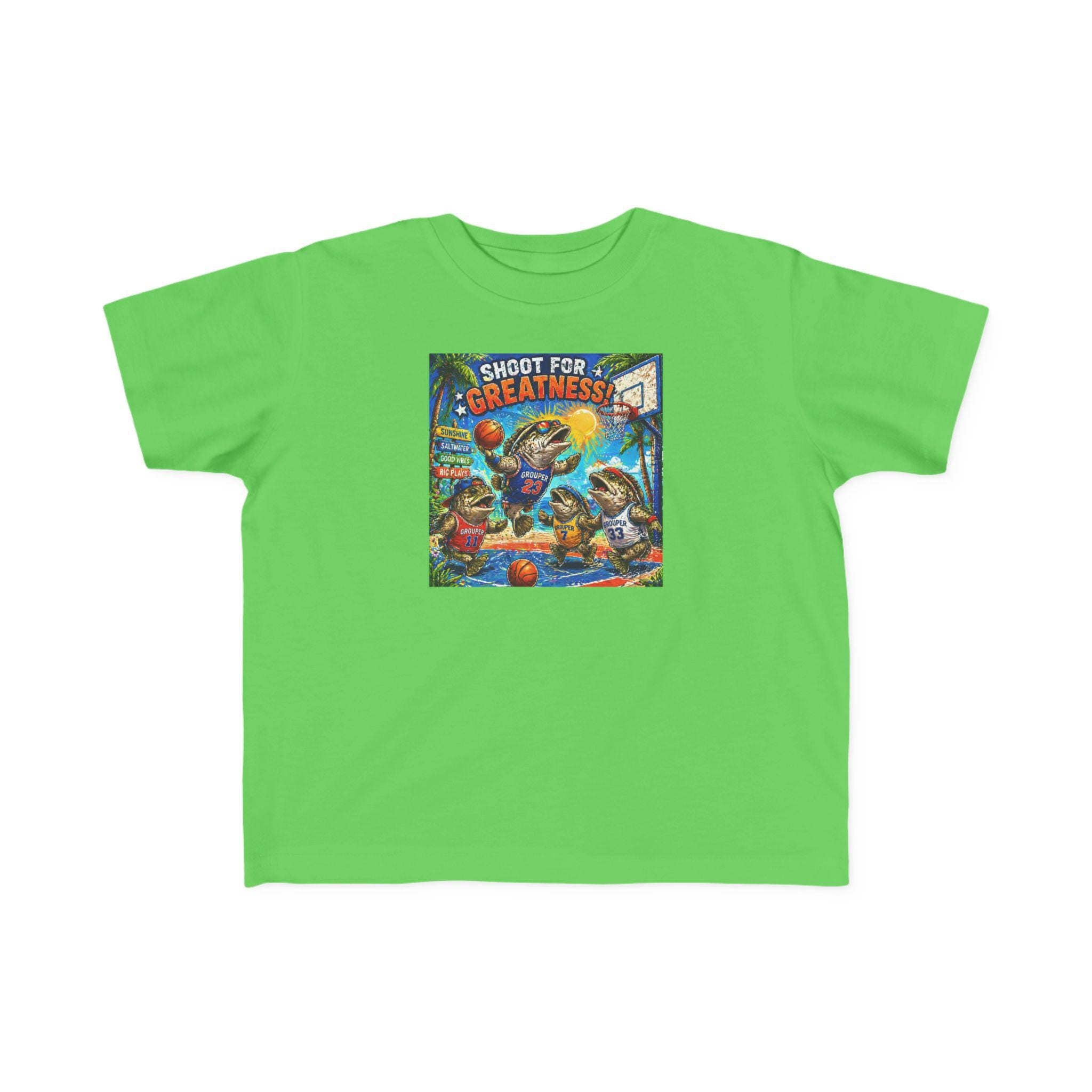 Shoot for Greatness Toddler T-Shirt | Basketball Kids Tee