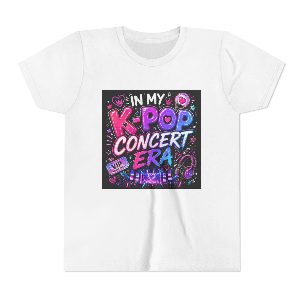 K-Pop Concert Era Youth Tee | Kids Music Fan Shirt, Neon Stage Design