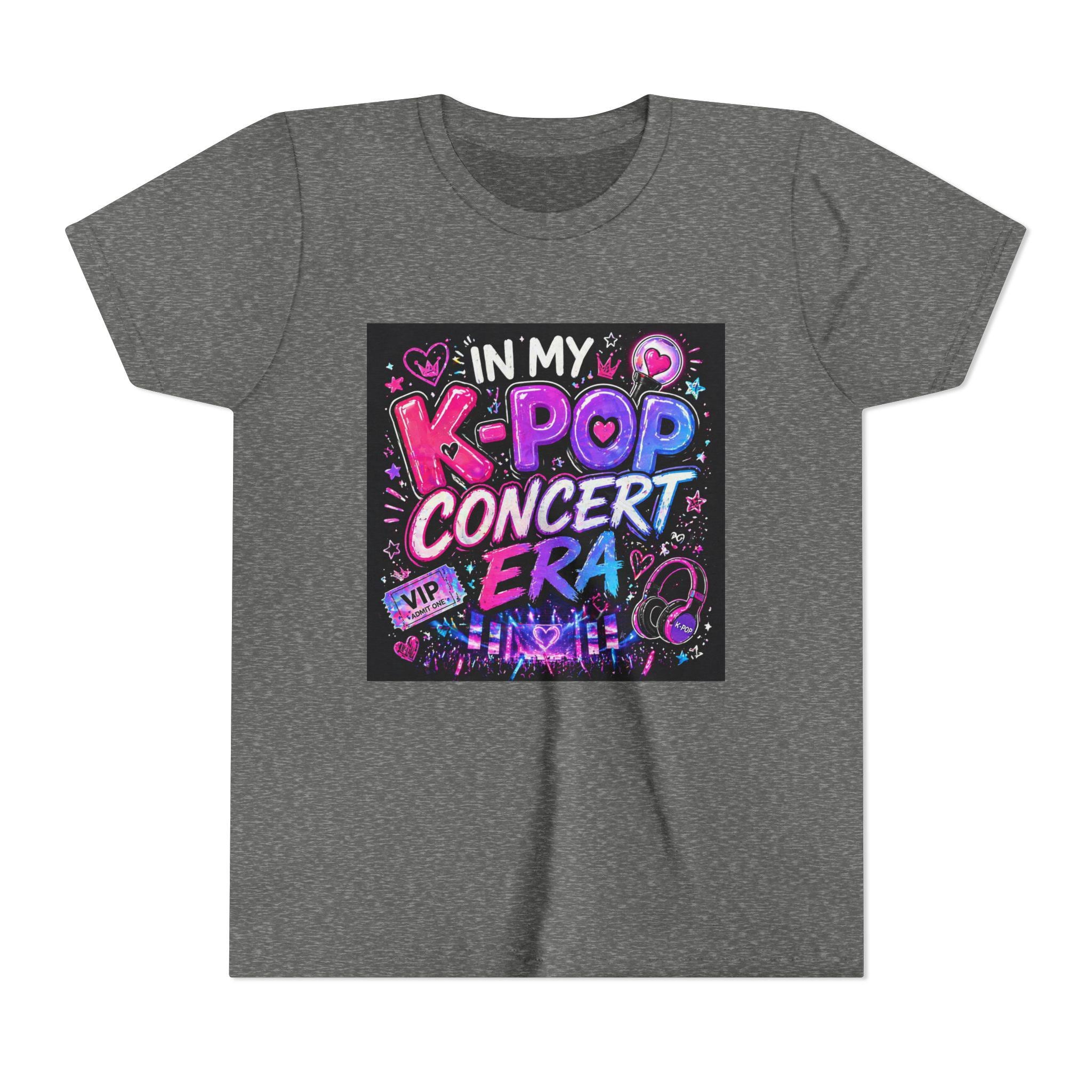 K-Pop Concert Era Youth Tee | Kids Music Fan Shirt, Neon Stage Design