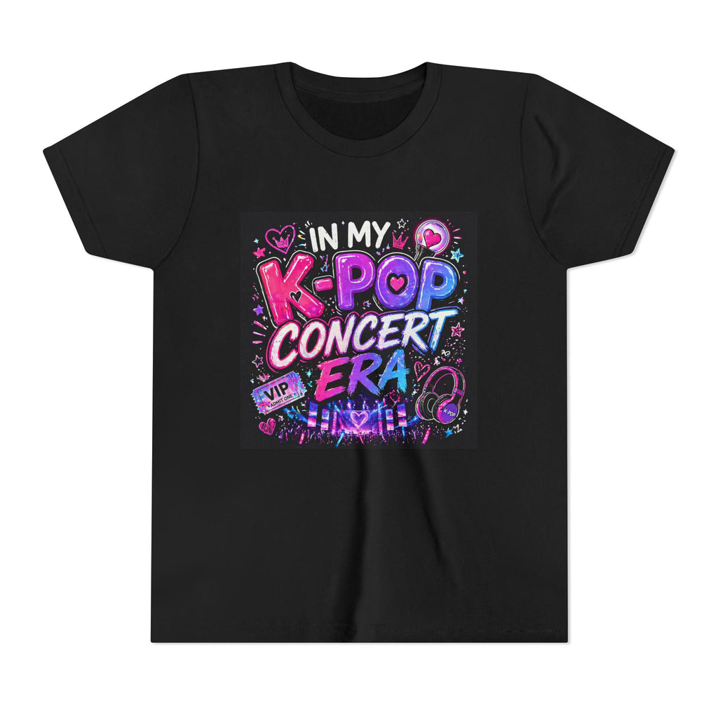 K-Pop Concert Era Youth Tee | Kids Music Fan Shirt, Neon Stage Design