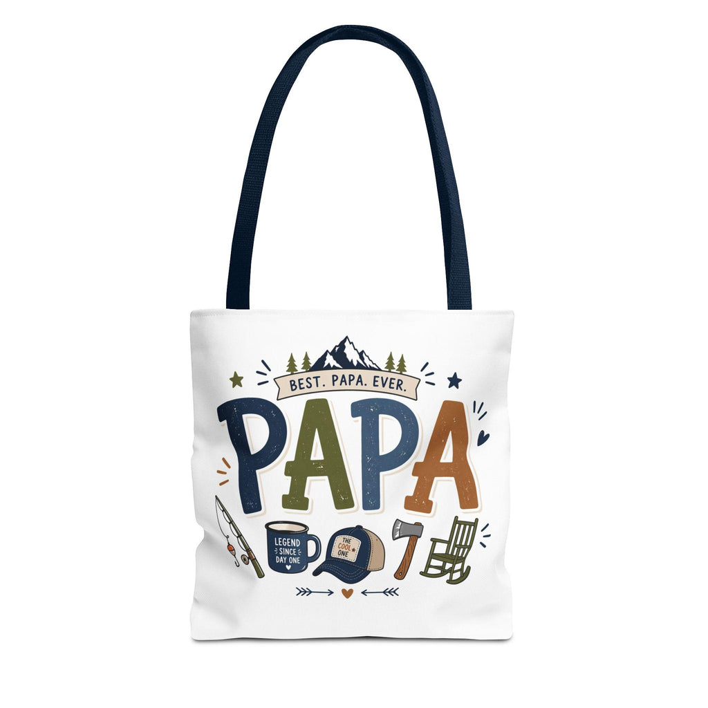 Best Papa Ever PAPA tote bag | Fishing, coffee, cap, axe design