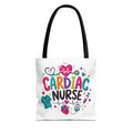 Cardiac Nurse Tote Bag | Heartbeat Stethoscope Scrubs Medical Design