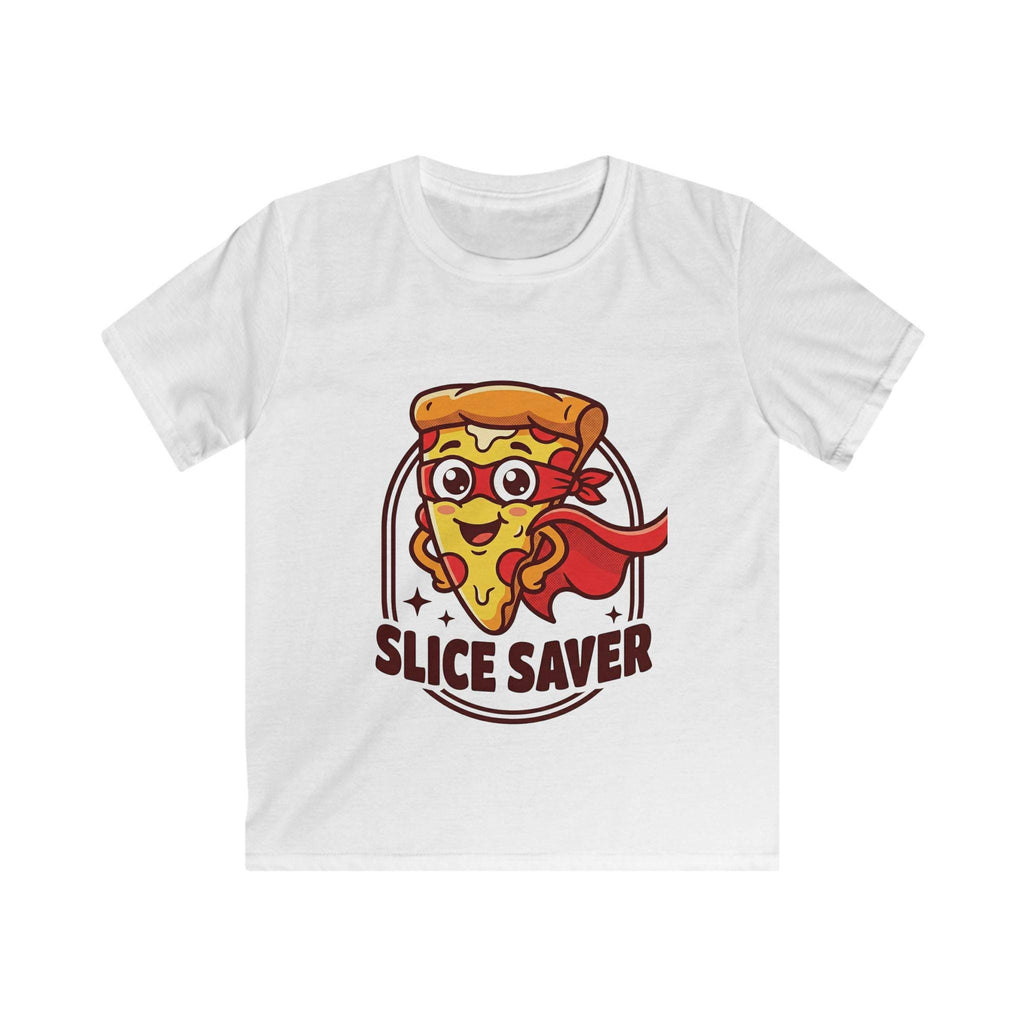 Slice Saver Kids Tee | Cartoon Pizza Superhero Shirt