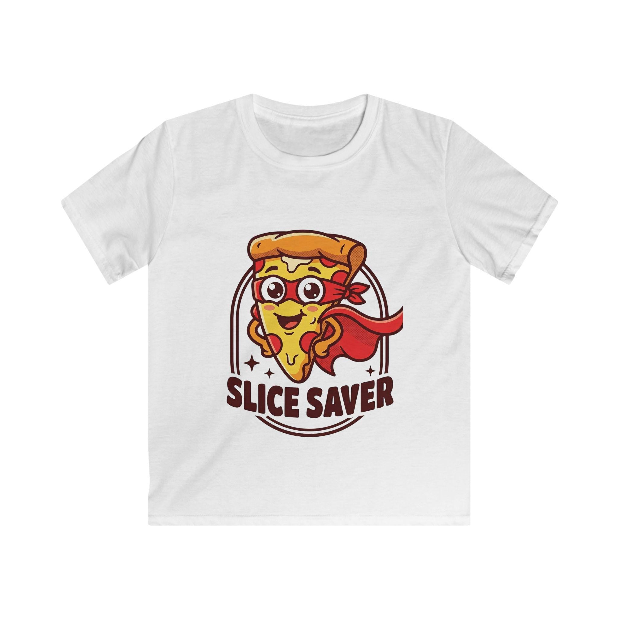 Slice Saver Kids Tee | Cartoon Pizza Superhero Shirt