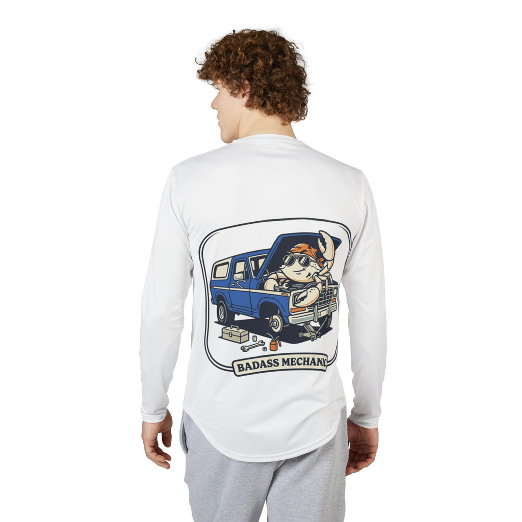 Badass Mechanic illustration Long Sleeve Shirt | Vintage Truck mechanic art