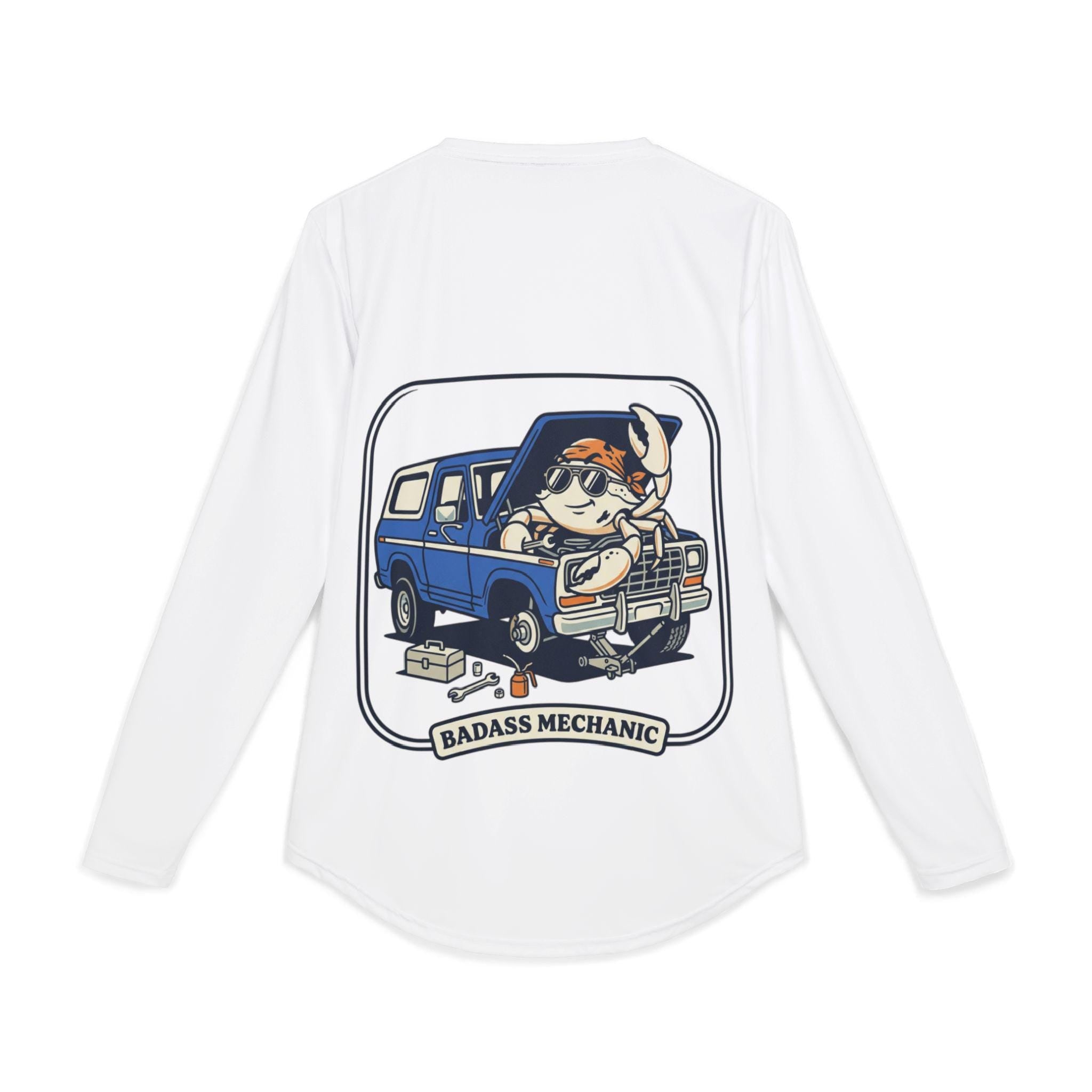 Badass Mechanic illustration Long Sleeve Shirt | Vintage Truck mechanic art
