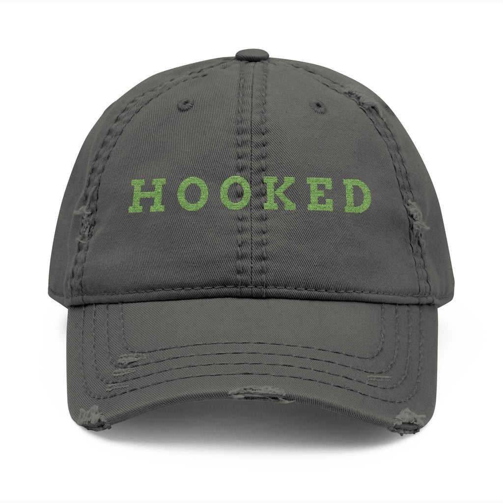 Hooked Embroidered Hat | Distressed Dad Hat