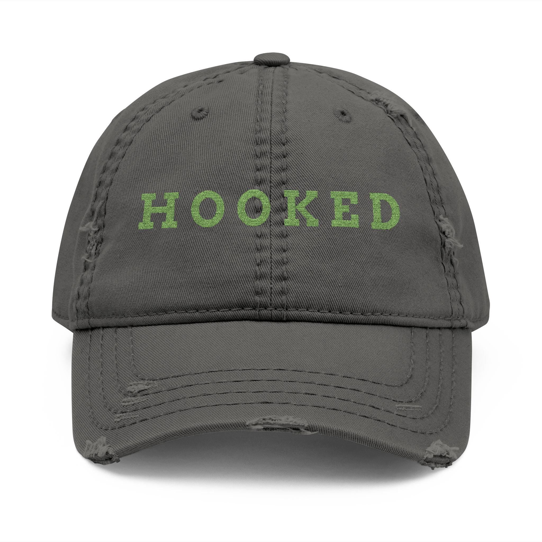 Hooked Embroidered Hat | Distressed Dad Hat