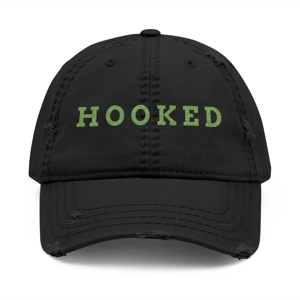 Hooked Embroidered Hat | Distressed Dad Hat