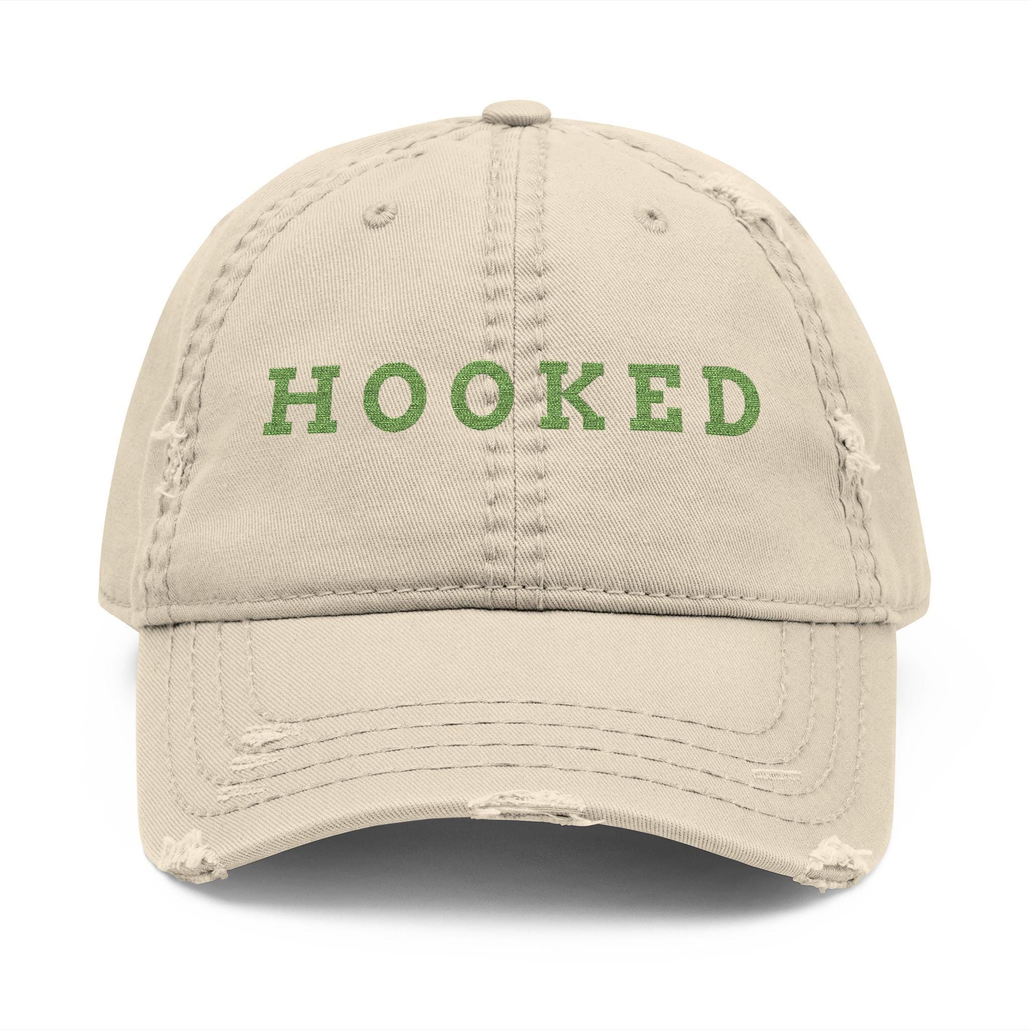 Hooked Embroidered Hat | Distressed Dad Hat