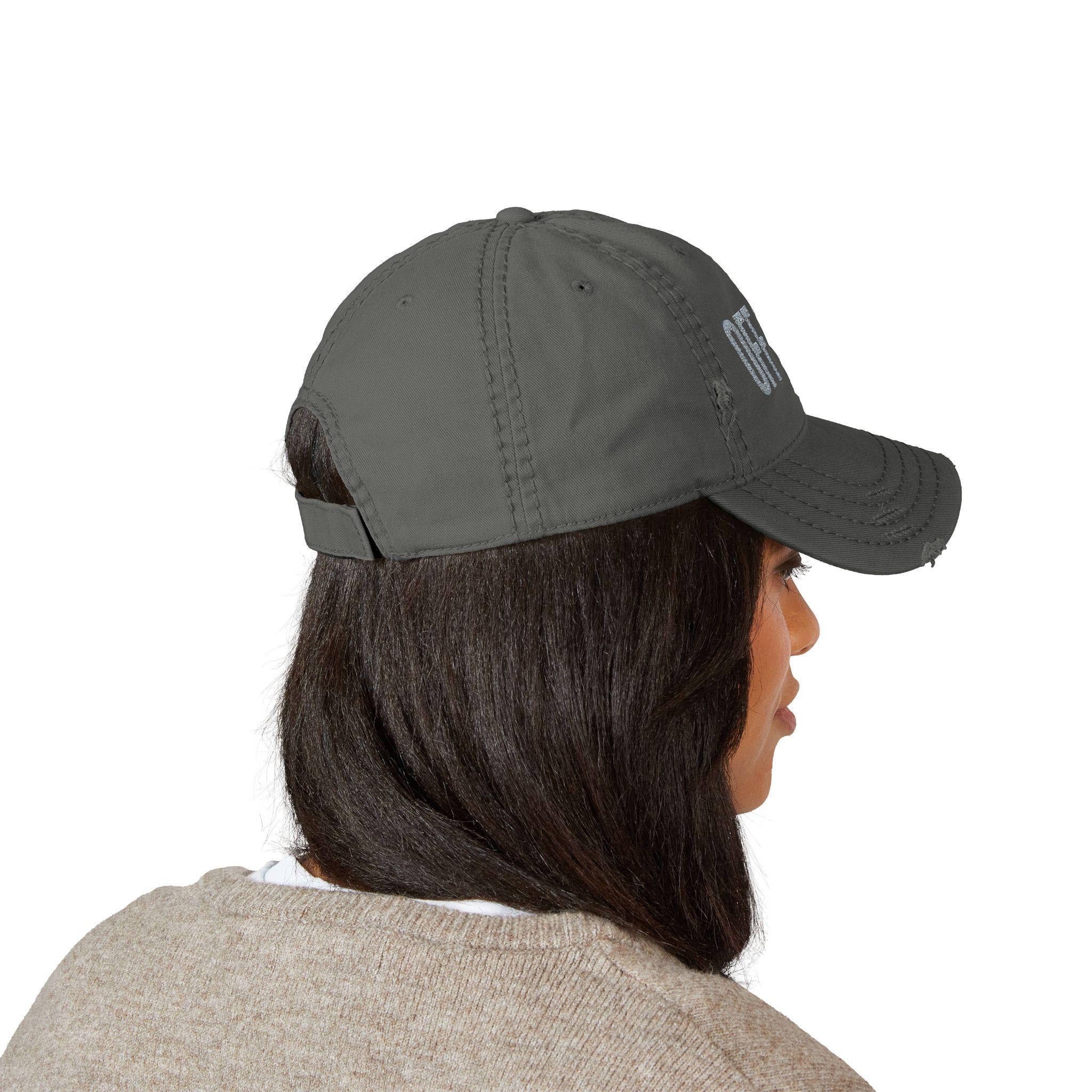 OFF GRID Embroidered Dad Hat | Distressed Baseball Cap